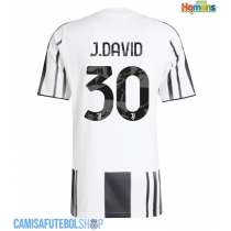 Camisa de time de futebol Juventus Jonathan David #30 Replicas 1º Equipamento 2025-26 Manga Curta